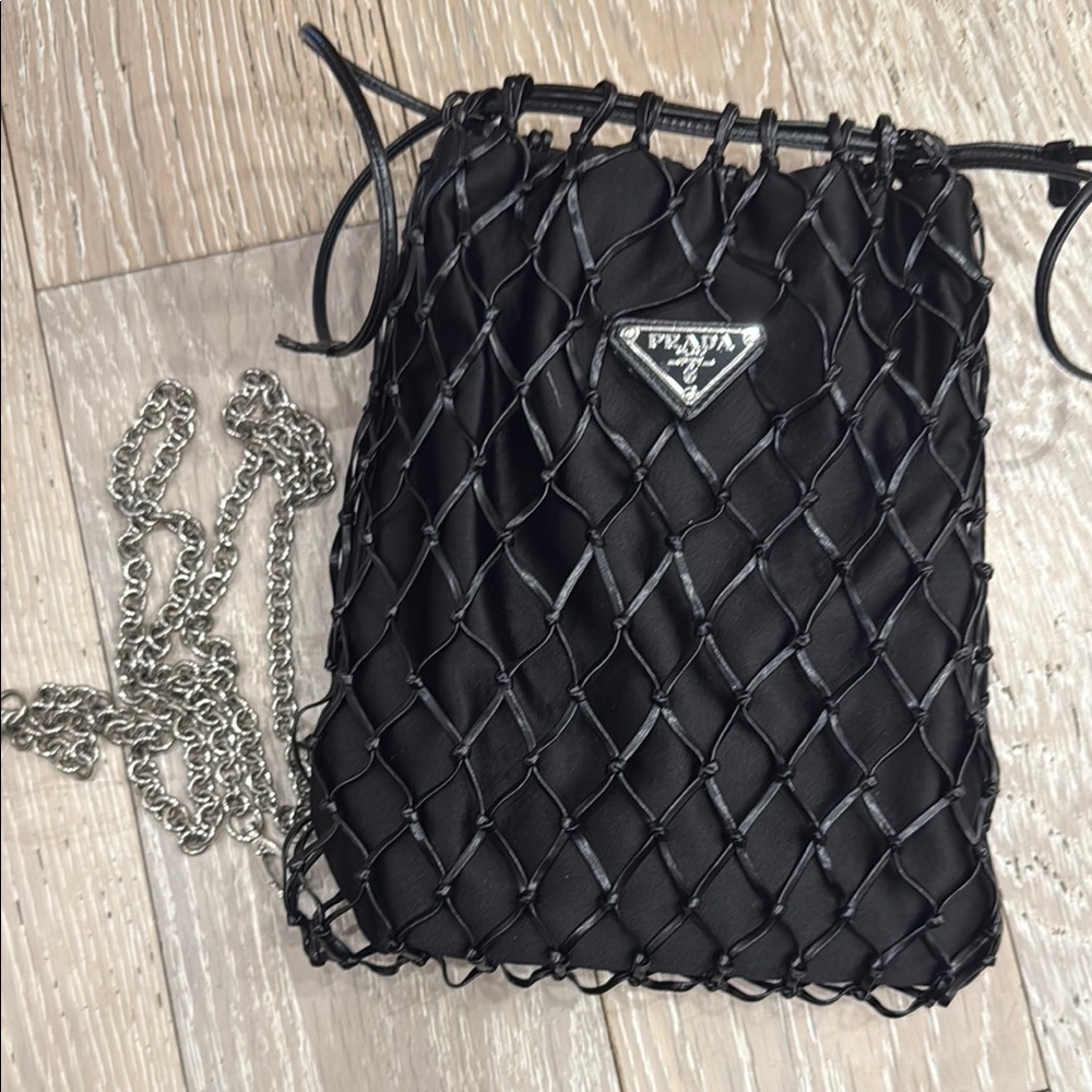 Prada Black Net Shoulder Bag